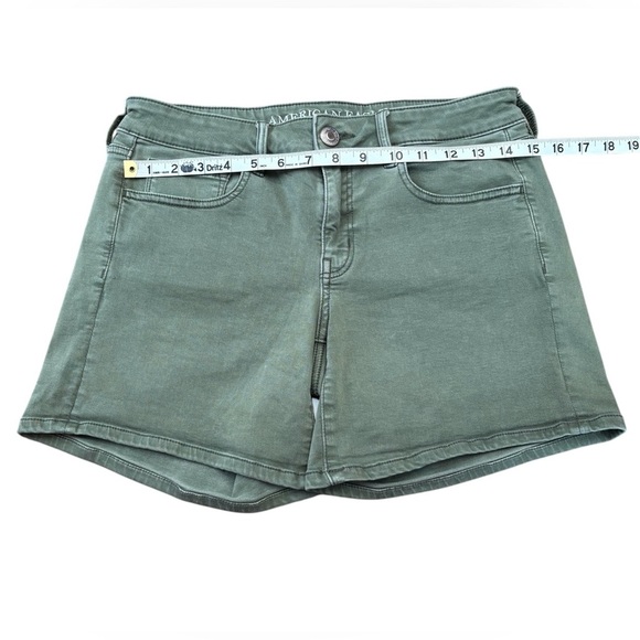 American Eagle, AEO Twill, Midi Shorts, Size 8, Green - Picture 5 of 8